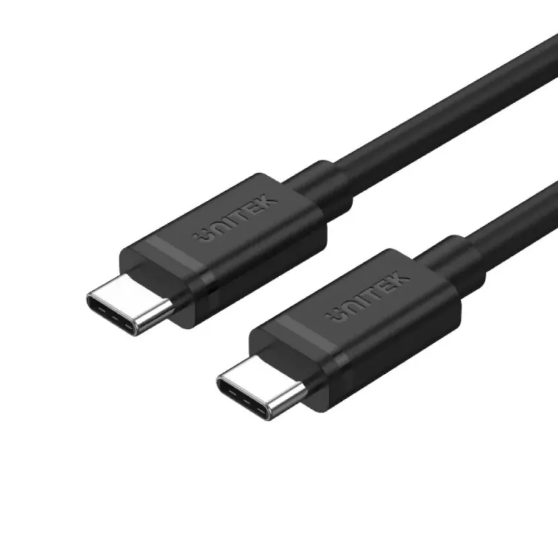 USB C į USB C kabelis Unitek Y-C477BK01-2M, USB 3.2 Gen 1, 2 m, 5 Gbit/s, PD 60 W, juodas