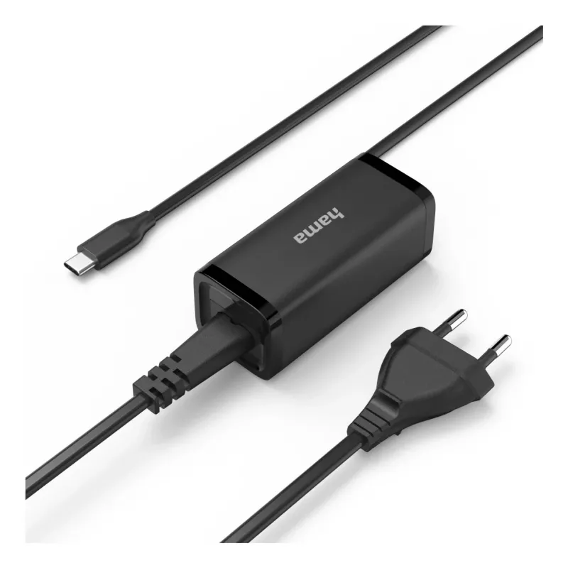 Hama 00200023 maitinimo adapteris 65W juodas vidaus patalpoms nešiojamiesiems kompiuteriams