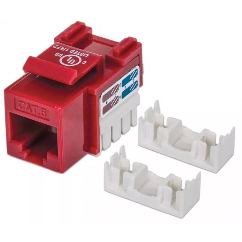 Intellinet Keystone Jack, Cat6, UTP, įspraudžiamas, raudonas