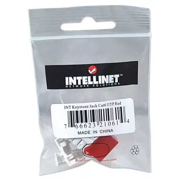 Intellinet Keystone Jack, Cat6, UTP, įspraudžiamas, raudonas
