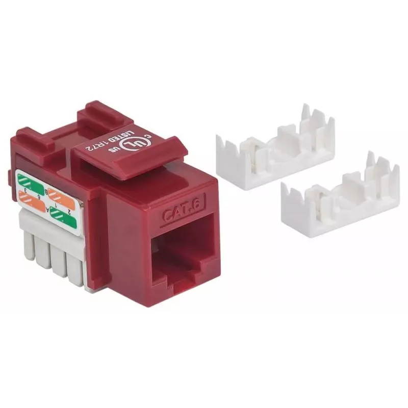 Intellinet Keystone Jack, Cat6, UTP, įspraudžiamas, raudonas