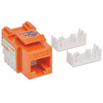 Intellinet Keystone Jack, Cat6, UTP, Punch-down, Oranžinis