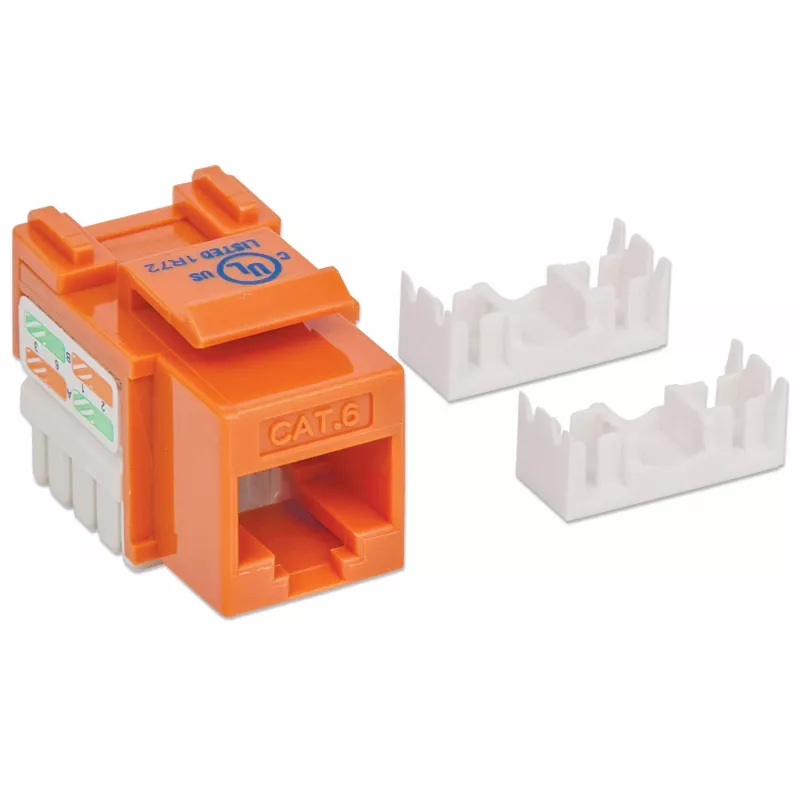 Intellinet Keystone Jack, Cat6, UTP, Punch-down, Oranžinis