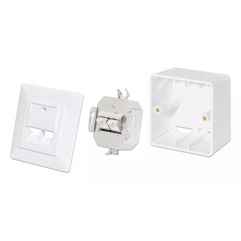 Intellinet paviršinio montavimo dėžutė 771900 771917 80x80x45mm Signal White RAL9003