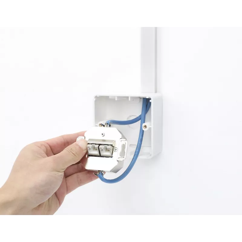 Intellinet paviršinio montavimo dėžutė 771900 771917 80x80x45mm Signal White RAL9003