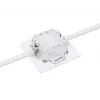 Intellinet 2 prievadų Cat6 10G ekranuota RJ45 sieninė rozetė, įleidžiamam montavimui, su priekine plokšte, STP, signalinė balta RAL9003