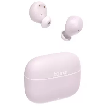 „Hama Freedom Buddy II“ ausinės, tikras belaidis stereofoninis (TWS) ryšys, į ausis dedamos, skambučiams / muzikai, „Bluetooth“, rožinė
