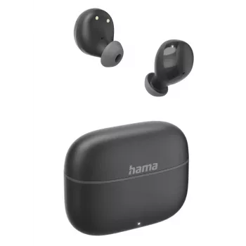 Hama Freedom Buddy II ausinės, tikras belaidis stereofoninis (TWS) Į ausis įdedamos Skambučiai / Muzika Bluetooth Juoda