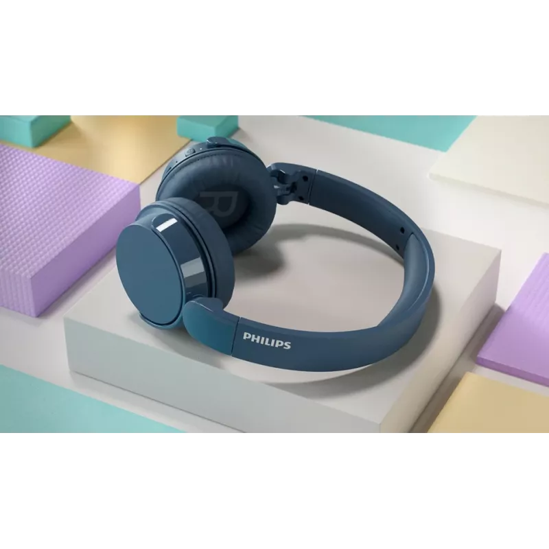 Philips 4000 serijos TAH4209BL/00 ausinės / ausinės su mikrofonu Belaidės Galvos juosta Skambučiai / muzika Bluetooth Mėlyna