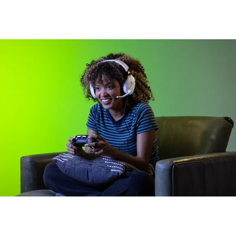 Turtle Beach Recon 70 White Xbox laidinės žaidimų ausinės. Oficialiai licencijuotos, skirtos Xbox Series X arba S ir Xbox One