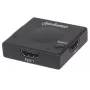 Manhattan HDMI jungiklis, 2 prievadų, 1080p, jungia 2 HDMI šaltinius prie 1 ekrano, automatinis ir rankinis perjungimas (mygtuku), nereikalauja išorinio maitinimo, juodas, trejų metų garantija