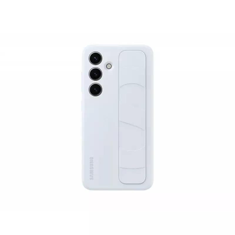 Dėklas Samsung Galaxy S24 šviesiai mėlynas vienspalvis stalinis stovas