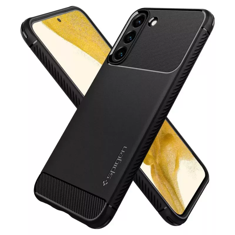 Spigen Rugged Armor mobiliojo telefono dėklas Juodas Galaxy S22 6.1 colio