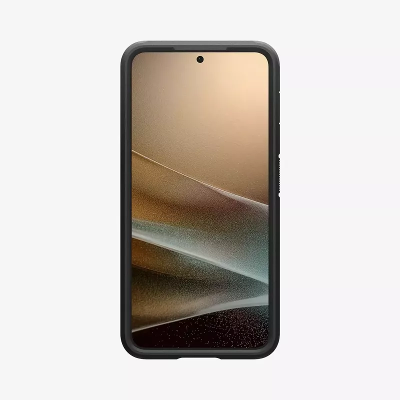 Spigen Galaxy S25 dėklas Tough Armor AI juodas dangtelis su stalo stovu