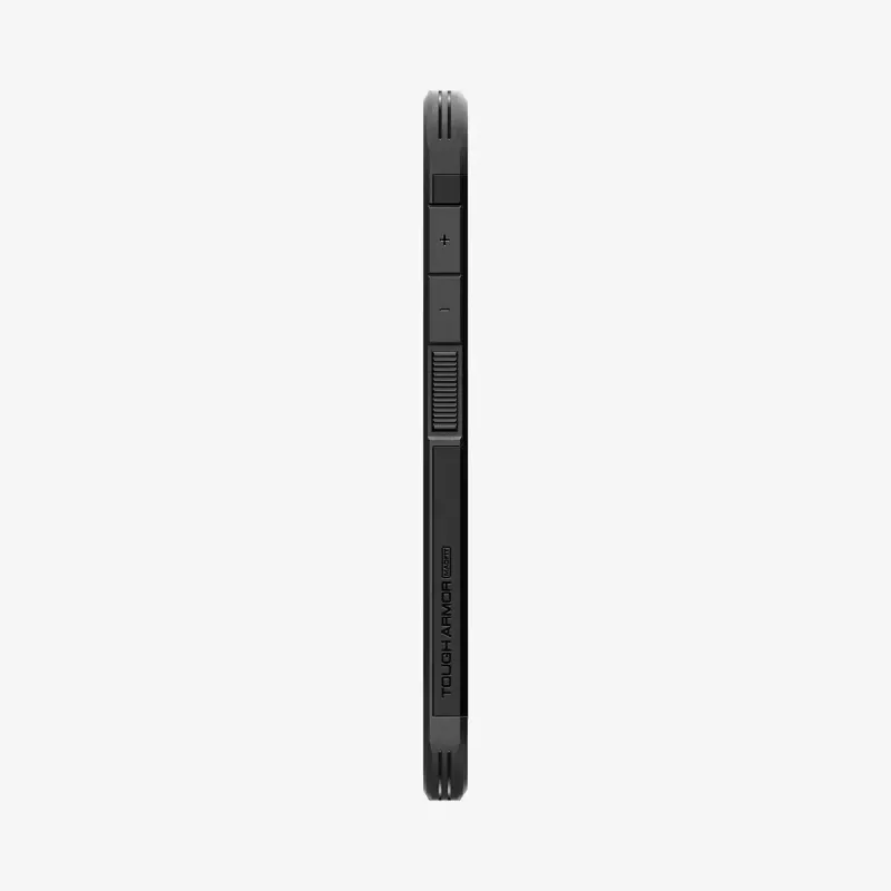 Spigen Galaxy S25 dėklas Tough Armor AI juodas dangtelis su stalo stovu