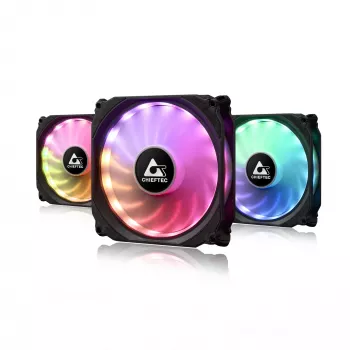 Chieftec CF-3012-RGB kompiuterio aušinimo sistema Kompiuterio korpuso ventiliatorius 12 cm Juoda