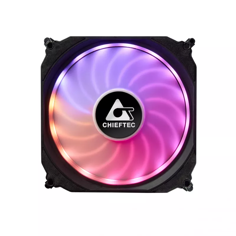 Chieftec CF-3012-RGB kompiuterio aušinimo sistema Kompiuterio korpuso ventiliatorius 12 cm Juoda