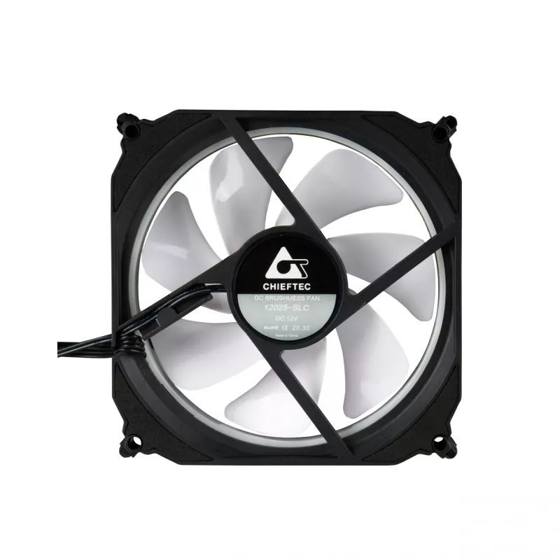Chieftec CF-3012-RGB kompiuterio aušinimo sistema Kompiuterio korpuso ventiliatorius 12 cm Juoda