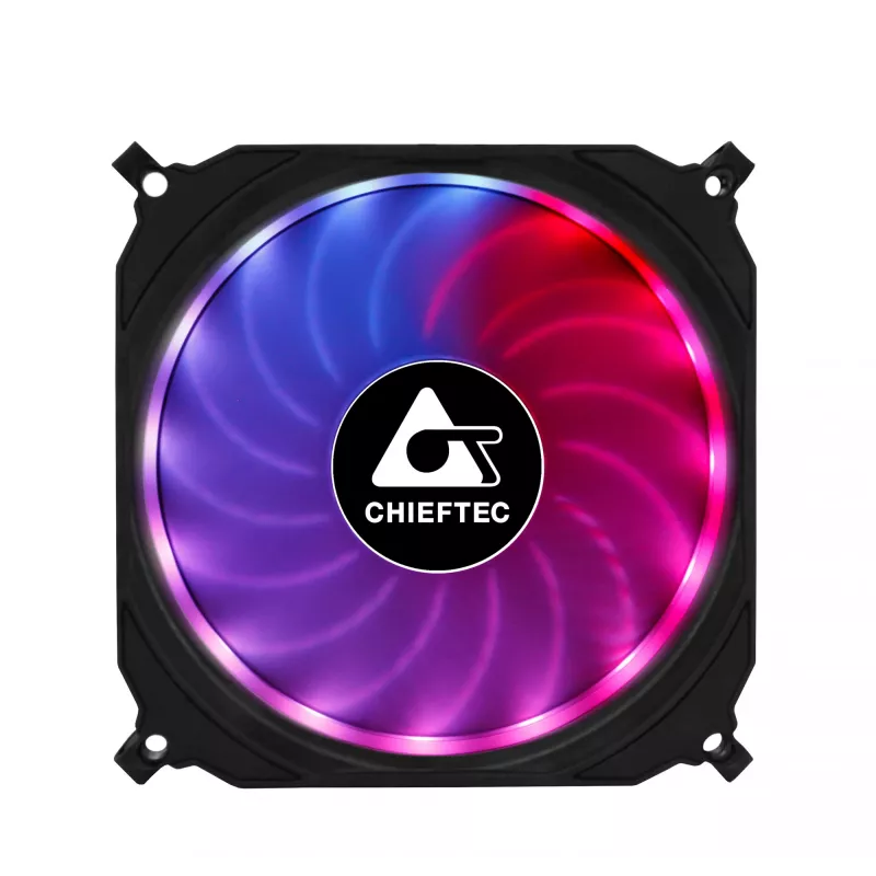 Chieftec CF-3012-RGB kompiuterio aušinimo sistema Kompiuterio korpuso ventiliatorius 12 cm Juoda