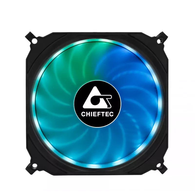 Chieftec CF-3012-RGB kompiuterio aušinimo sistema Kompiuterio korpuso ventiliatorius 12 cm Juoda