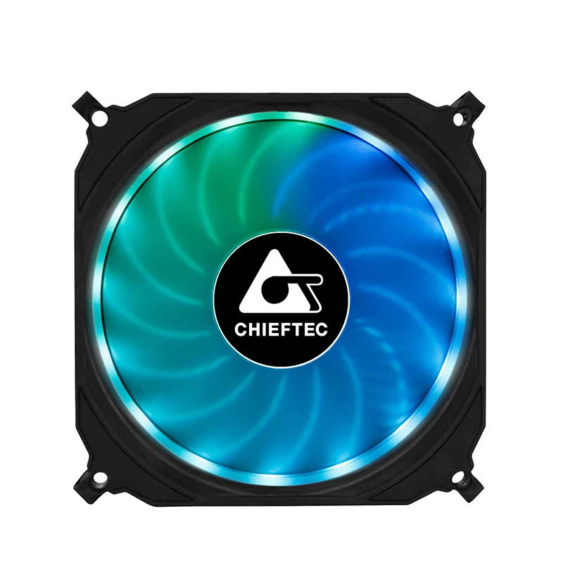 Chieftec CF-1225RGB kompiuterio aušinimo sistema Kompiuterio korpuso ventiliatorius 12 cm Juoda