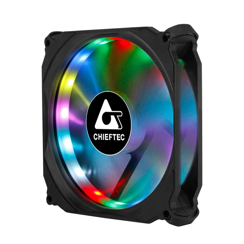 Chieftec CF-1225RGB kompiuterio aušinimo sistema Kompiuterio korpuso ventiliatorius 12 cm Juoda