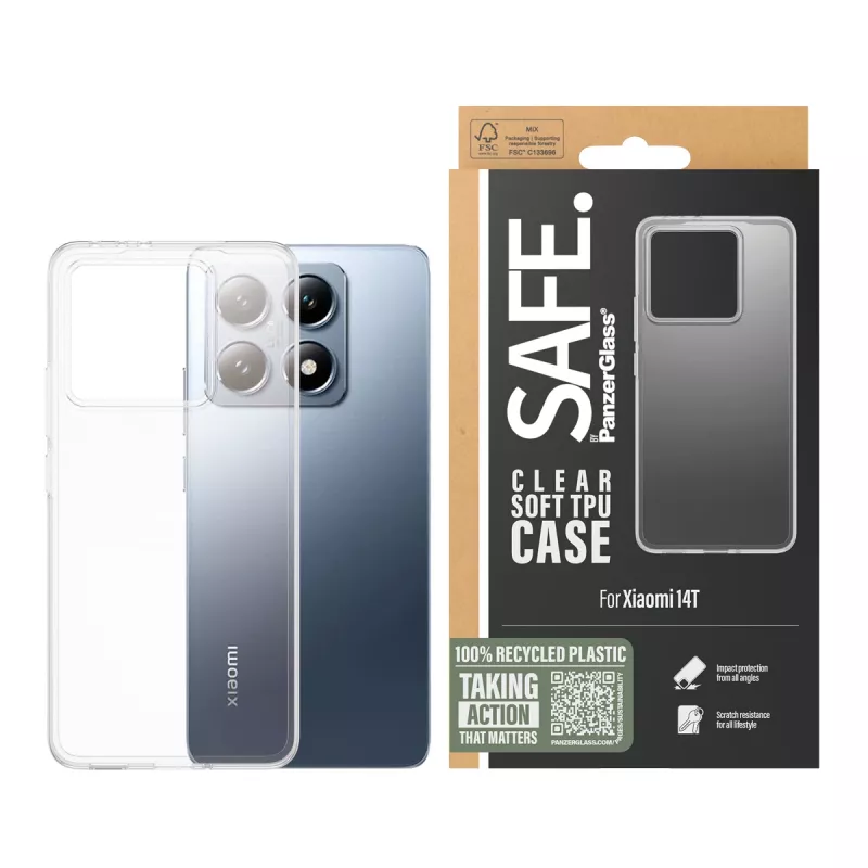 PanzerGlass SAFE. by ® TPU dėklas skaidrus Xiaomi 14T