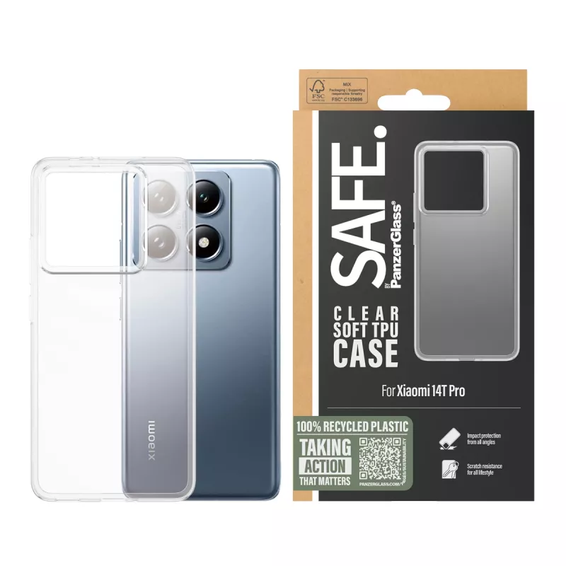 PanzerGlass SAFE. by ® TPU dėklas permatomas Xiaomi 14T Pro
