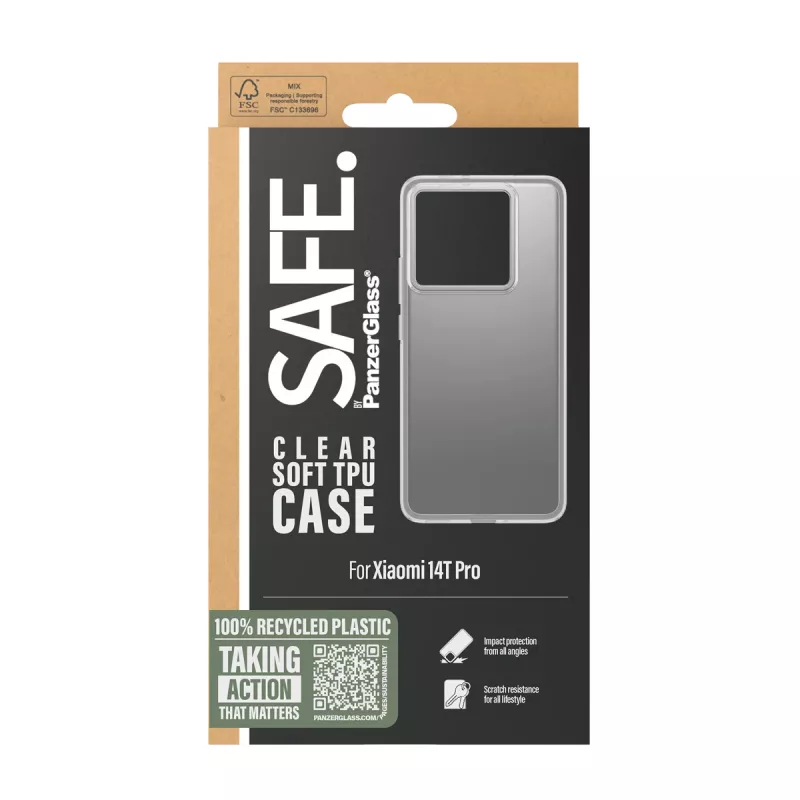 PanzerGlass SAFE. by ® TPU dėklas permatomas Xiaomi 14T Pro