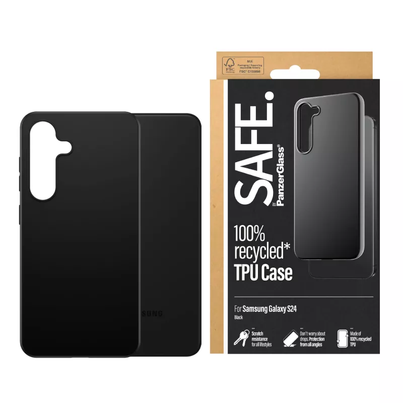 PanzerGlass SAFE. by ® TPU dėklas Samsung Galaxy S24 | Juoda