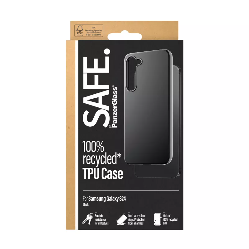 PanzerGlass SAFE. by ® TPU dėklas Samsung Galaxy S24 | Juoda