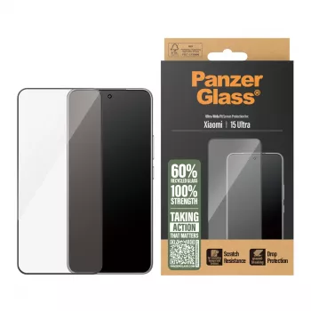PanzerGlass ekrano apsauga Xiaomi 15 Ultra Ultra-Wide Fit atspari įbrėžimams ir smūgiams