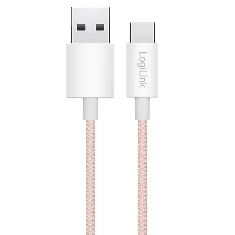 LogiLink USB 2.0 Type-C laidas C/M į A/M 60W rožinis 1,5 m