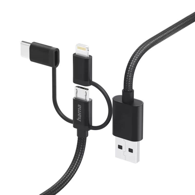 Hama 00201536 USB laidas USB 2.0 1,5 m USB A USB C juodas