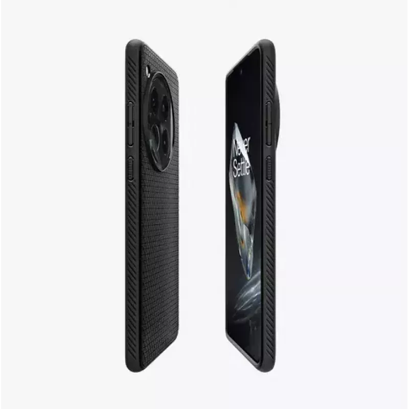 Spigen OnePlus 12 Liquid Air Matte Juoda mobiliojo telefono dėklas 17,3 cm