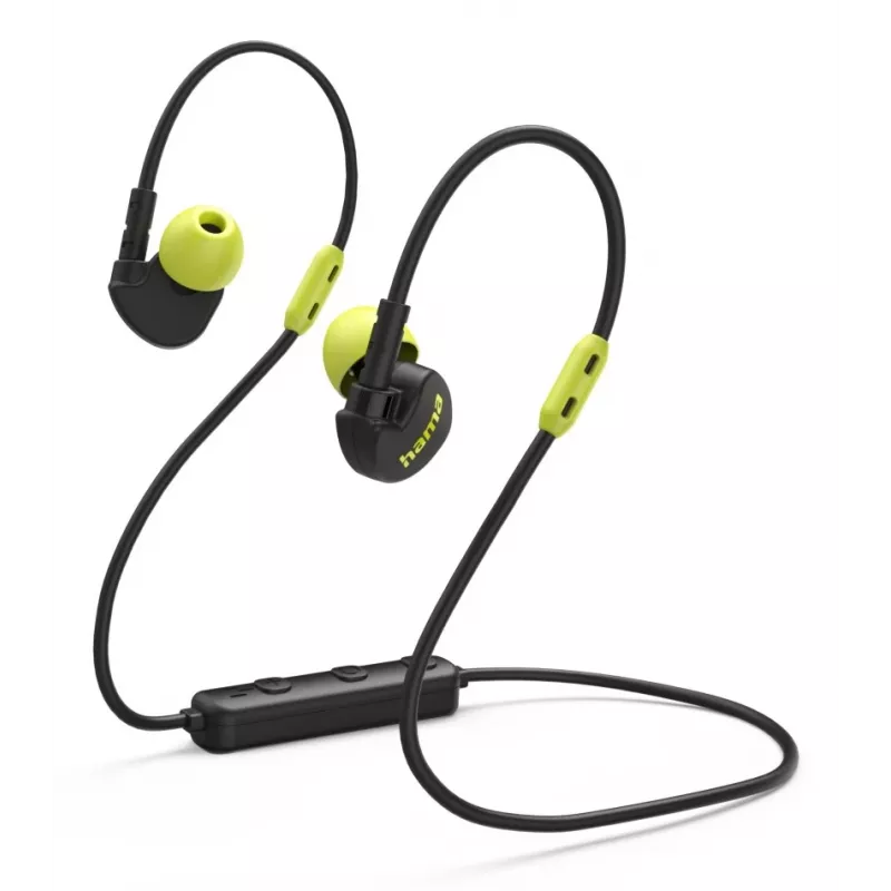 Hama Freedom Athletics III laisvų rankų įranga belaidė į ausis įdedama sportinė Bluetooth juoda, geltona