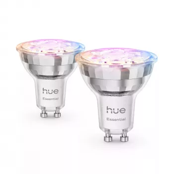 Philips Hue White and colour ambience Essential GU10 – protingas prožektorius – 345 lm – 4,7 W – 2 vnt. pakuotė