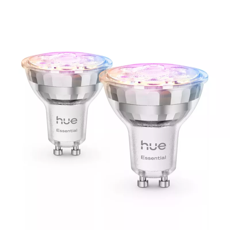 Philips Hue White and colour ambience Essential GU10 – protingas prožektorius – 345 lm – 4,7 W – 2 vnt. pakuotė