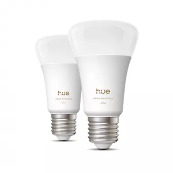 Išmanioji lemputė Philips A60 E27 — Bluetooth/Zigbee, 6 W, 810 lm, balta, 2 vnt. pakuotė