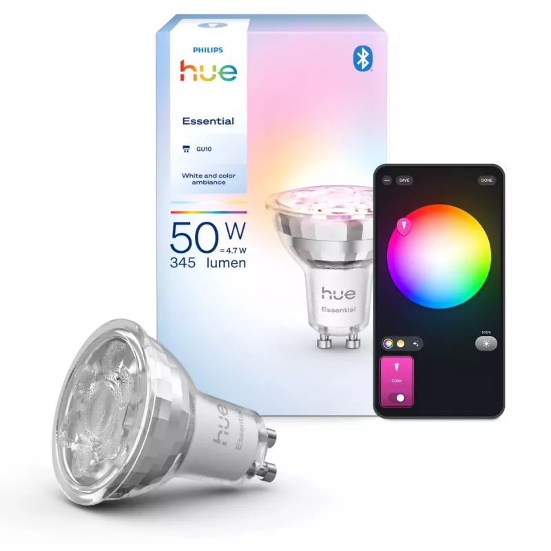 Philips Hue White and colour ambience Essential GU10 – protingas prožektorius – 345 lm – 4,7 W