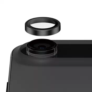 PanzerGlass Hoops Ceramic II kameros lęšių apsauga, skirta iPhone Air, juoda, atspari įbrėžimams ir smūgiams