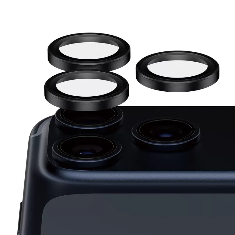 PanzerGlass ® Hoops® Ceramic II Kameros objektyvo apsauga iPhone 17 Pro | iPhone 17 Pro Max | iPhone 16 Pro | 16 Pro Max