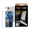 Apsauginis ekrano rinkinys PanzerGlass CARE 3-in-1 Feature Kick, skirtas iPhone Air – grūdintas stiklas, PET, silikonas, skaidrus