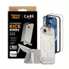 Apsauginis ekrano rinkinys PanzerGlass CARE 3-in-1 Feature Kick, skirtas iPhone Air – grūdintas stiklas, PET, silikonas, skaidrus