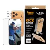 Ekrano apsaugos ir dėklo rinkinys PanzerGlass CARE 3-in-1 Feature Kick, skirtas iPhone 17 Pro Max — grūdintas stiklas, PET, silikonas, permatomas