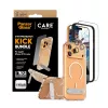 Ekrano apsaugos ir dėklo rinkinys PanzerGlass CARE 3-in-1 Feature Kick, skirtas iPhone 17 Pro Max — grūdintas stiklas, PET, silikonas, permatomas