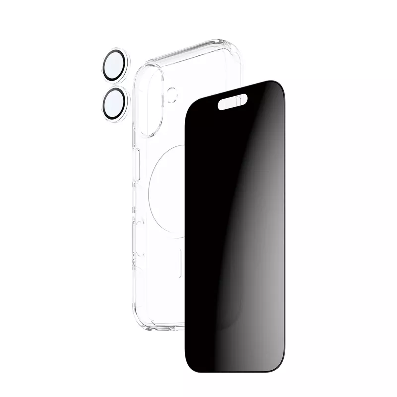 Apsauginis dėklas PanzerGlass Case CARE, skirtas iPhone 17, su privatumo funkcija, 3-in-1 funkcionalumas