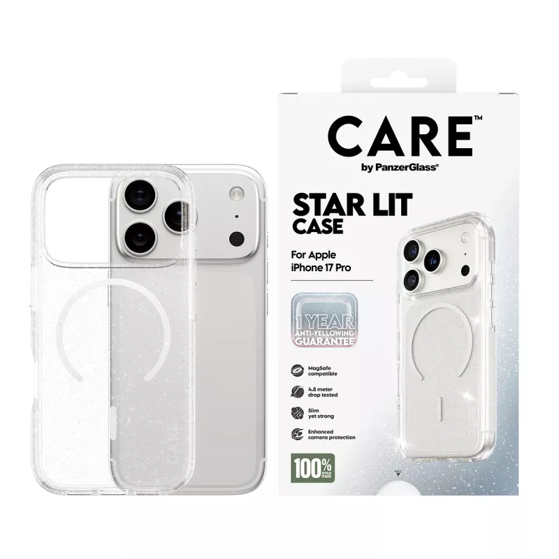 PanzerGlass CARE by Flagship Case Urban Explorer Star Lit White MagSafe iPhone 17 Pro