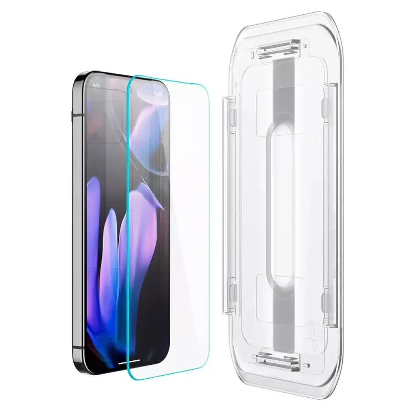 Spigen Glass Screen Protector EZ Fit GLAS.tR plonas, skirtas Google Pixel 9 / 9 Pro