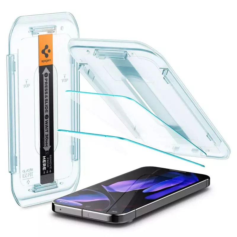 Spigen Glass Screen Protector EZ Fit GLAS.tR plonas, skirtas Google Pixel 9 / 9 Pro